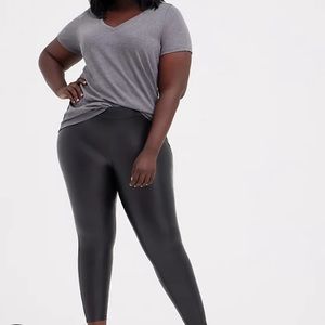 Torrid Black Faux Leather Leggings, 3